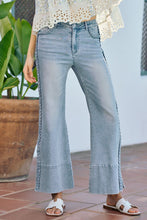 Load image into Gallery viewer, Wide Leg Flare Denim Jeans With Side Braids