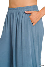 Load image into Gallery viewer, Woven Elastic Band Pants With Pocket
