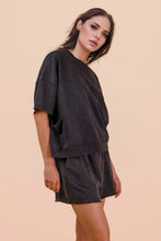 Load image into Gallery viewer, Mineral Washed Knit Casual Top &amp; Shorts