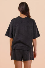 Load image into Gallery viewer, Mineral Washed Knit Casual Top &amp; Shorts