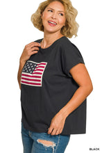 Load image into Gallery viewer, American Flag Patch Tee