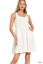 Load image into Gallery viewer, Combined Knit &amp; Woven Dress With Pocket