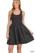 Load image into Gallery viewer, Combined Knit &amp; Woven Dress With Pocket
