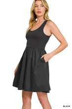 Load image into Gallery viewer, Combined Knit &amp; Woven Dress With Pocket