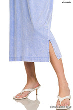 Load image into Gallery viewer, Washed Exposed Seam Short Sleeve T-shirts Dress