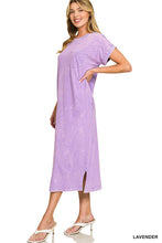 Load image into Gallery viewer, Washed Exposed Seam Short Sleeve T-shirts Dress