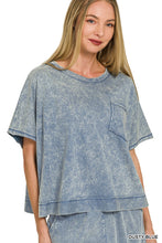 Load image into Gallery viewer, Acid Washed Oversized Top &amp; Shorts Set
