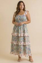 Load image into Gallery viewer, Smocking Tube Top Maxi Floral Woven Dress