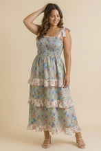 Load image into Gallery viewer, Smocking Tube Top Maxi Floral Woven Dress