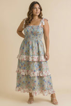 Load image into Gallery viewer, Smocking Tube Top Maxi Floral Woven Dress