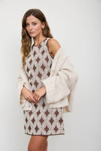 Load image into Gallery viewer, Textured Geometric Sleeveless Mini Dress