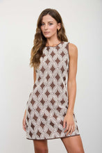 Load image into Gallery viewer, Textured Geometric Sleeveless Mini Dress