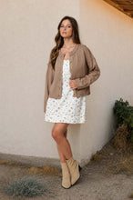 Load image into Gallery viewer, Raw Edge Exposed Seam Button Down Knit Cardigan