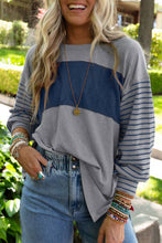 Load image into Gallery viewer, Multicolor Clashing Stripe Bishop Sleeve Top
