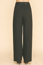 Load image into Gallery viewer, Twill Leather Belted Wide Leg Trousers