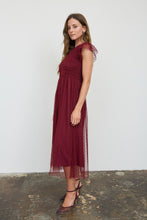 Load image into Gallery viewer, Polka Dot Chiffon Smocked Midi Dress