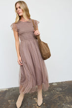 Load image into Gallery viewer, Polka Dot Chiffon Smocked Midi Dress
