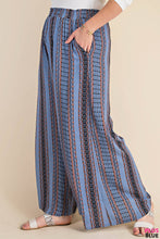 Load image into Gallery viewer, CRINKLE RAYON PRINT WAIST ELASTIC WIDE PANTS