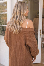 Load image into Gallery viewer, Women's Chunky Open Front Cardigan Balloon Sleeve Pockets