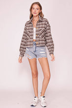 Load image into Gallery viewer, Plaid Button Front Shacket
