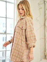 Load image into Gallery viewer, Plaid Long Sleeve Jacket with Front Pocket