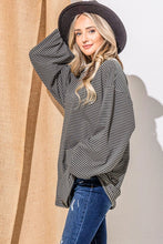 Load image into Gallery viewer, Oversized Stripe Top with Balloon Sleeve