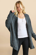 Load image into Gallery viewer, POPCORN KNIT SWEATER CARDIGAN POCKETS
