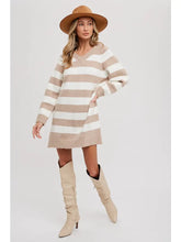 Load image into Gallery viewer, STRIPE SWEATER DRESS
