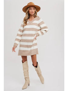 STRIPE SWEATER DRESS