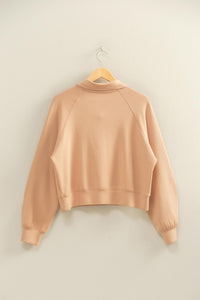 Scuba Half Zip-up High Neck Collar Sweatshirt