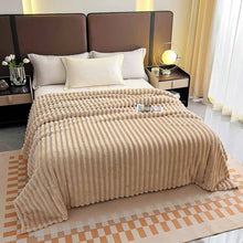 Load image into Gallery viewer, Stripe Fleece Throw – Ultra Plush Ribbed Blanket with 1.6&quot; Wide Channel Texture