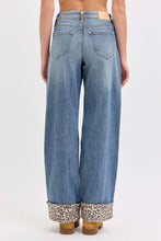 Load image into Gallery viewer, Mid Rise Wide Leg with Leopard Cuff