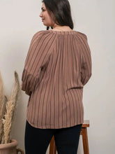 Load image into Gallery viewer, Striped Peasant Top
