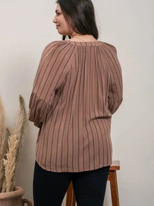 Striped Peasant Top