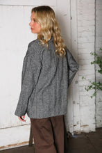 Load image into Gallery viewer, Ivory &amp; Black Button Thick Blazer