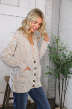 Load image into Gallery viewer, Cozy in Confetti Pocketed Button Cardigan