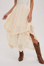 Load image into Gallery viewer, LACE TIER MIDI SKIRT