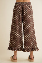 Load image into Gallery viewer, Polka Dot Mid Rise Wide Leg Jeans With Ruffled Hem