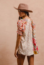 Load image into Gallery viewer, Woven Print Mix And Match Peasant Top