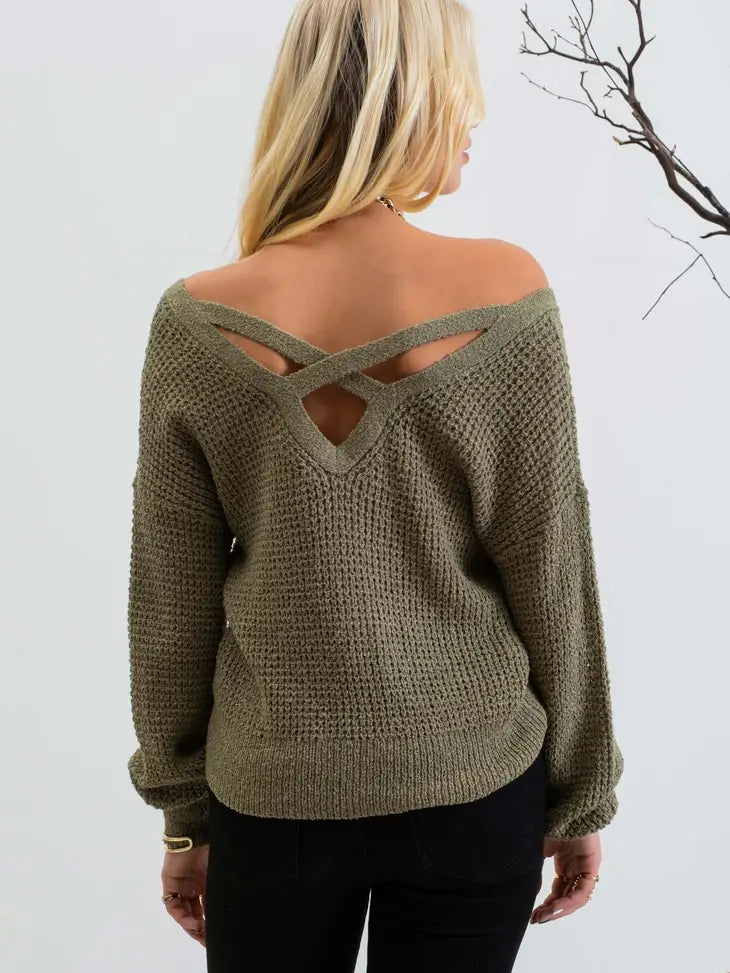 Open Back Pullover