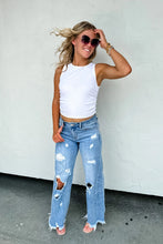Load image into Gallery viewer, DREW DISTRESSED DAD JEANS
