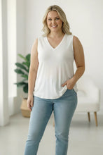 Load image into Gallery viewer, IVORY RIBBED TEXTURE SOFT TANK