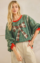 Load image into Gallery viewer, The Merry Mineral-wash Bow Pullover