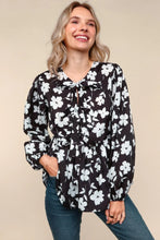 Load image into Gallery viewer, Plus Babydoll Top with Front Ribbon Bow Tie Detail