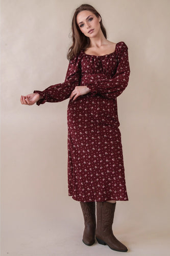 Floral Printed Back Tie Mini Dress