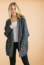 Load image into Gallery viewer, POPCORN KNIT SWEATER CARDIGAN POCKETS