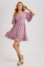 Load image into Gallery viewer, V-NECK LACE DRESS OPEN BACK - EASTER DAY