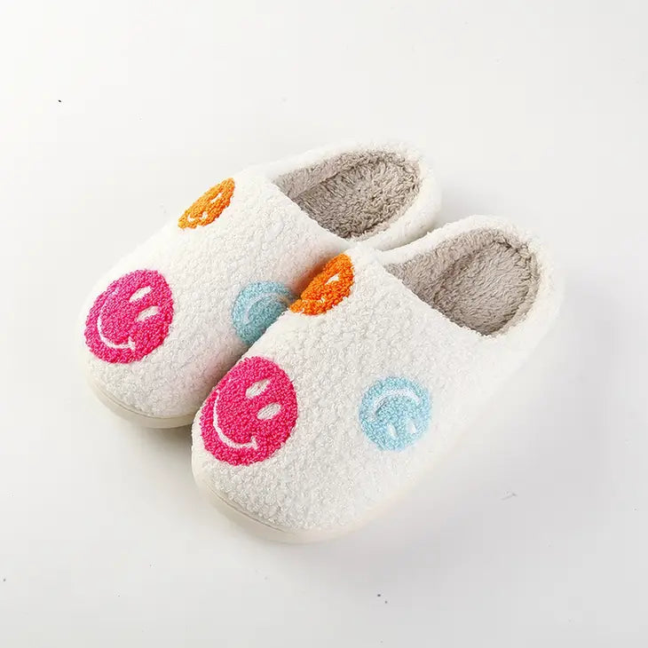 Smiling Face Pattern Winter Warm Cotton SLIPPERS