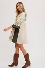 Load image into Gallery viewer, BOHO EMBROIDERED BABYDOLL DRESS