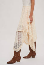 Load image into Gallery viewer, LACE TIER MIDI SKIRT